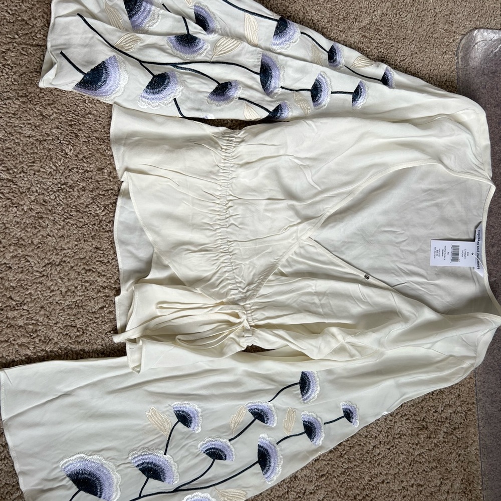 Cupcakes and cashmere tie front top